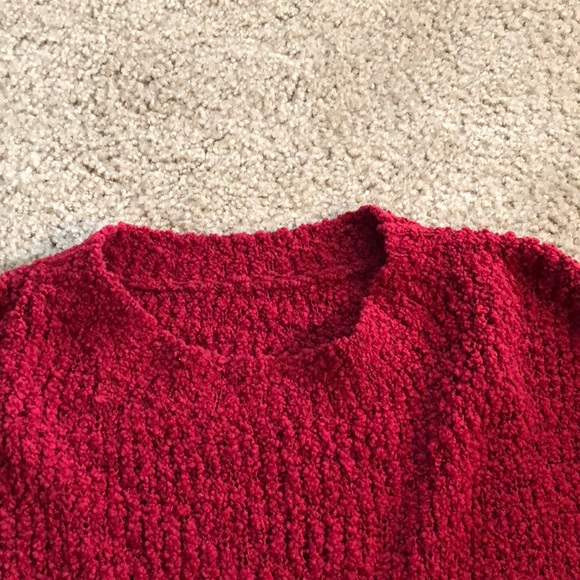 Chunky Soft Red Wine Sweater - Picture 8 of 9
